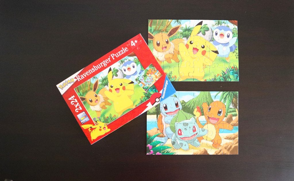 Ravensburger Puzzel Pikachu en zijn vrienden, 2x24 stukjes, Ophalen of Verzenden, 10 tot 50 stukjes, Zo goed als nieuw, 4 tot 6 jaar