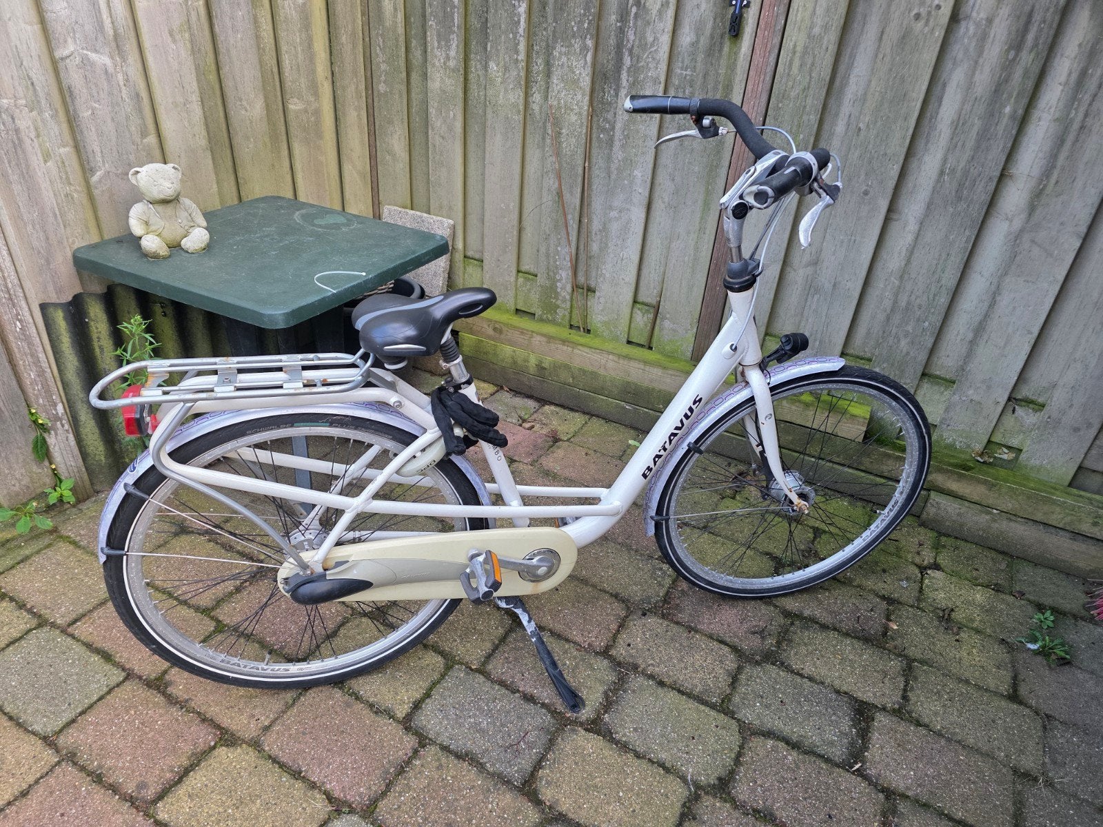 witte Batavus Mambo Deluxe stads- en moederfiets, Gebruikt, 47 tot 50 cm, 0 zitjes, Ophalen