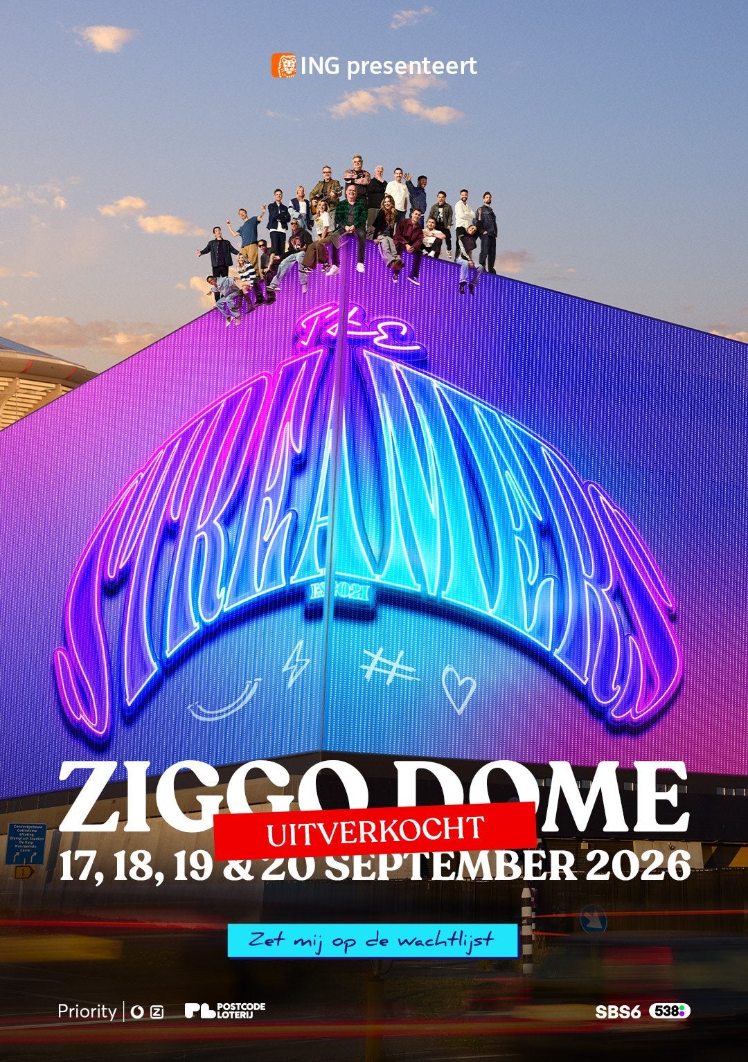 2 tickets The Streamers Ziggodome 20 september avondshow, Tickets en Kaartjes, Twee personen, September