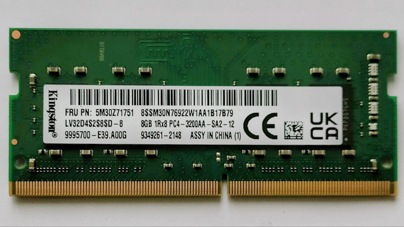 Kingston SO-DIMM 8gb DDR4 3200, Ophalen of Verzenden, Zo goed als nieuw, DDR4, Laptop