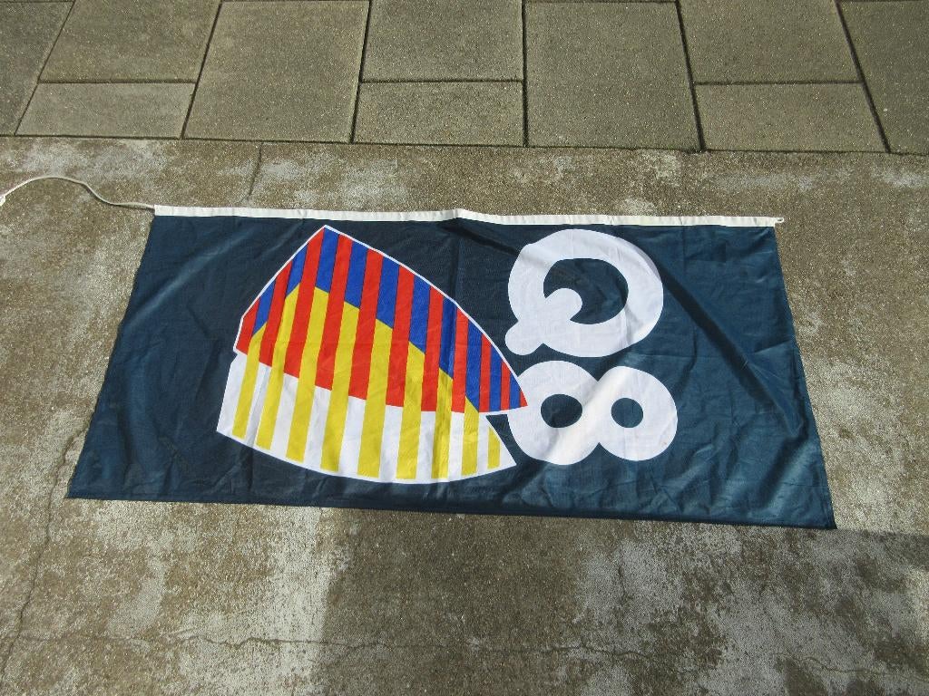 Vintage Q8 vlag, Ophalen of Verzenden, Gebruikt