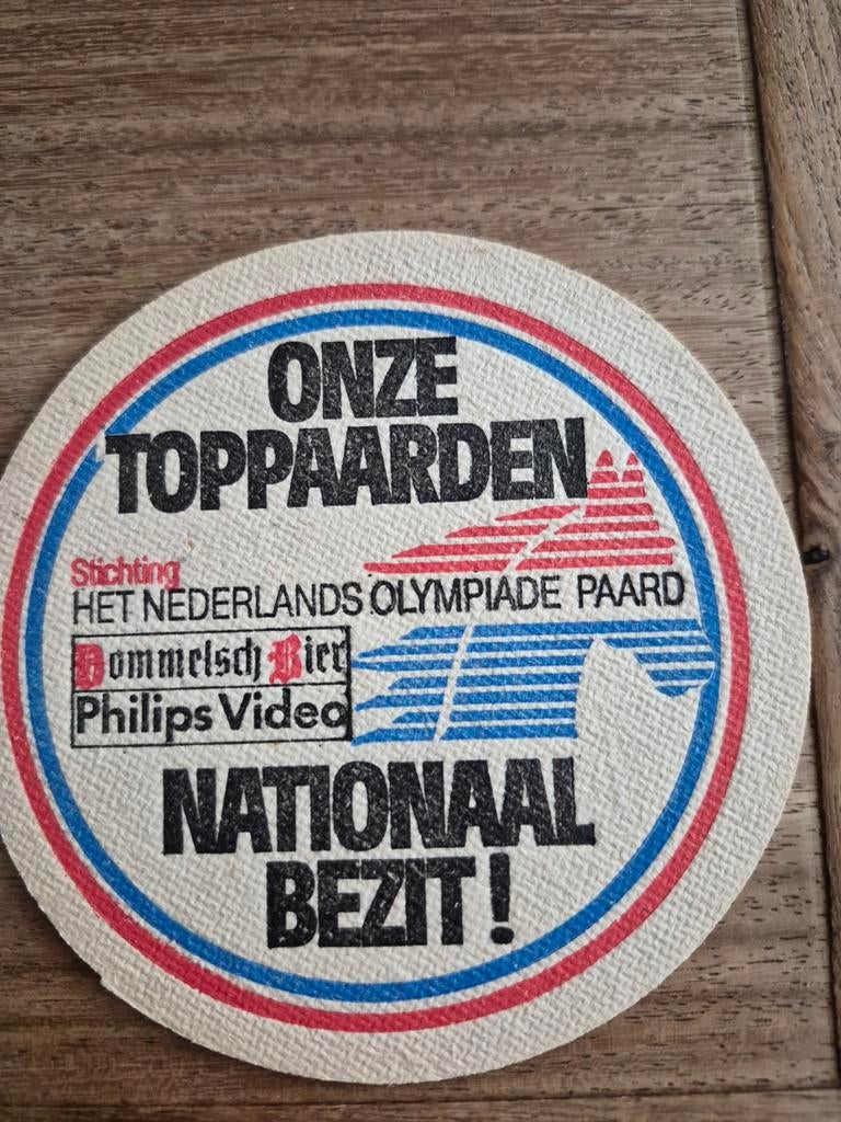 Dommelsch Bier Viltje - Onze Toppaarden Nationaal Bezit, Verzamelen, Merken en Reclamevoorwerpen, Ophalen of Verzenden