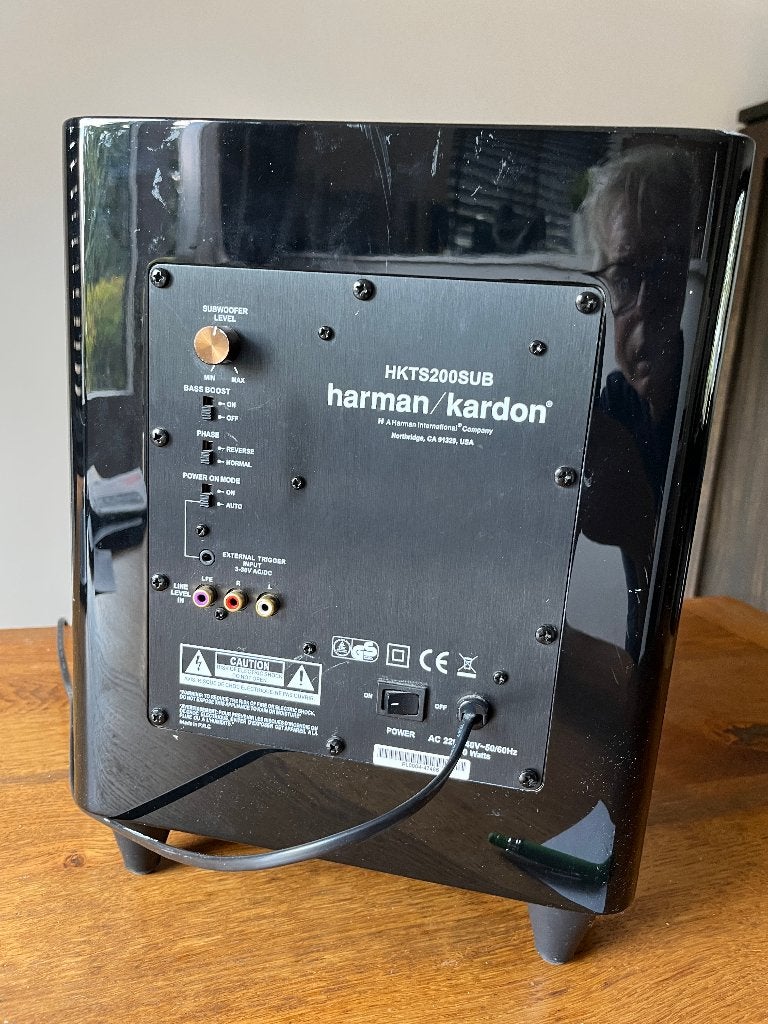 Harman Kardon HKTS 200 Sub – Krachtige 200W Subwoofer, Audio, Tv en Foto, Luidsprekers, Subwoofer, Zo goed als nieuw, Harman Kardon