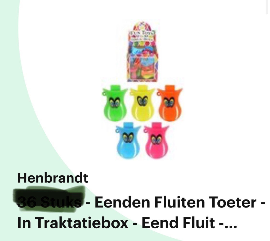 10 stuks eendenfluitjes, Ophalen of Verzenden, Nieuw, Versiering
