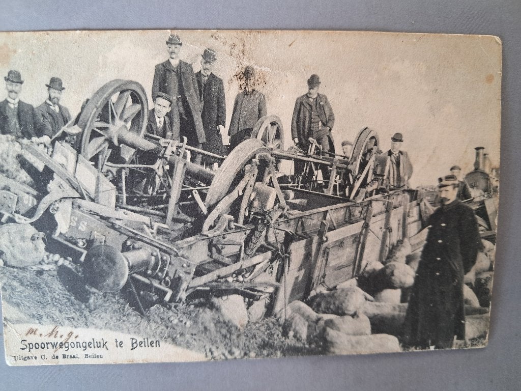 Beilen - Spoorwegongeluk (1905, Spoorwegen, Trein), Ophalen of Verzenden, Voor 1920, Gelopen, Drenthe