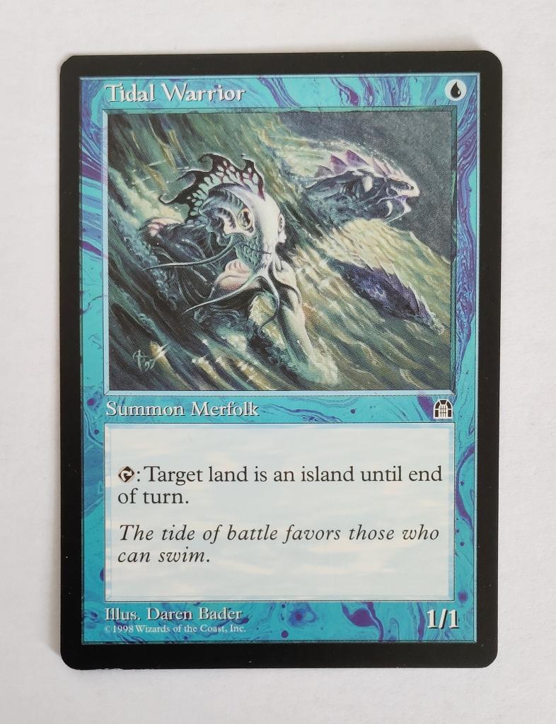 Tidal Warrior Stronghold MTG Near Mint, Ophalen of Verzenden, Zo goed als nieuw, Losse kaart