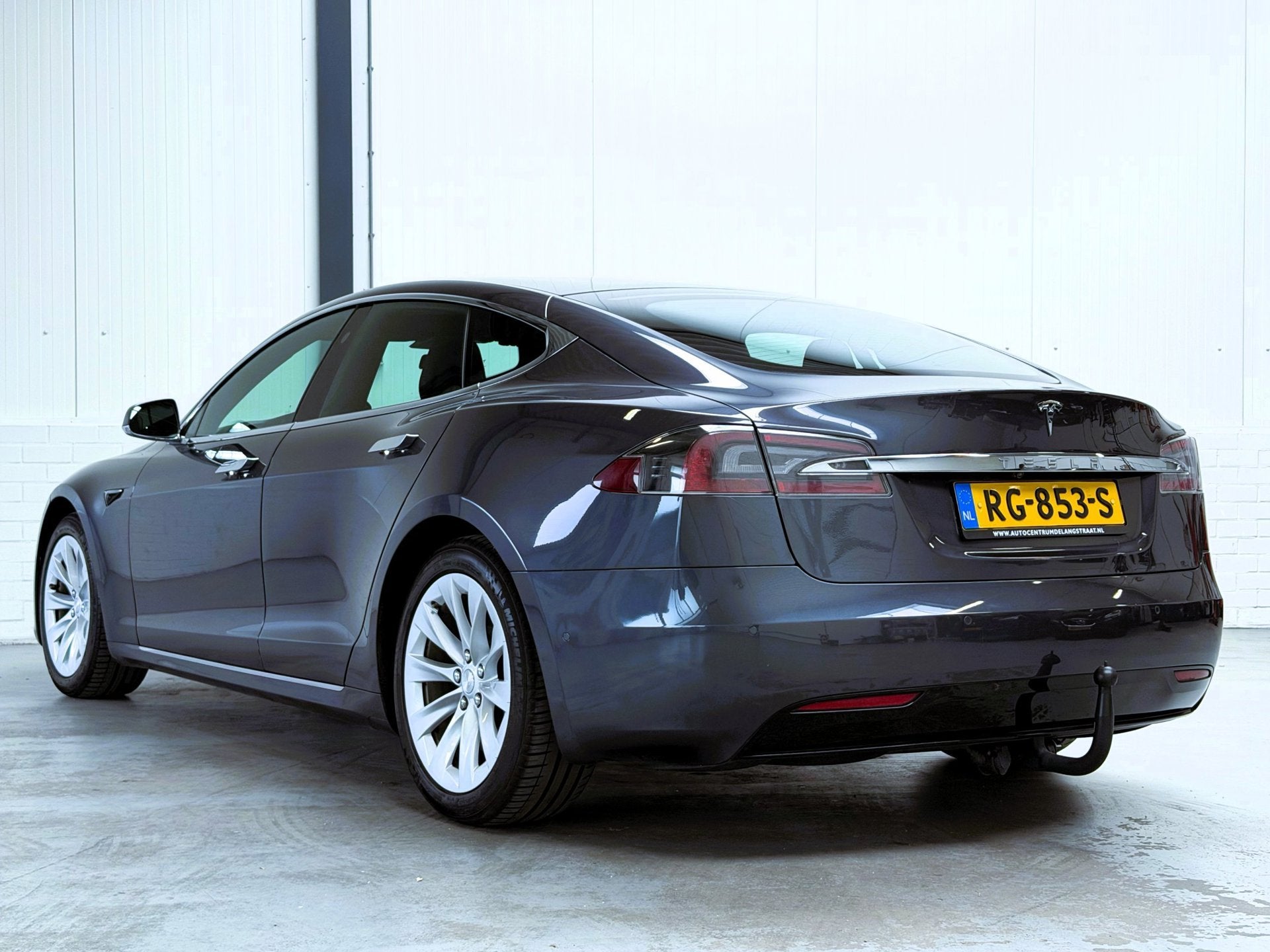 Tesla Model S 75 Business Economy|Luchtvering|Trekhaak, Auto's, Tesla, Achterwielaandrijving, Gebruikt, Zwart, Leder en Stof