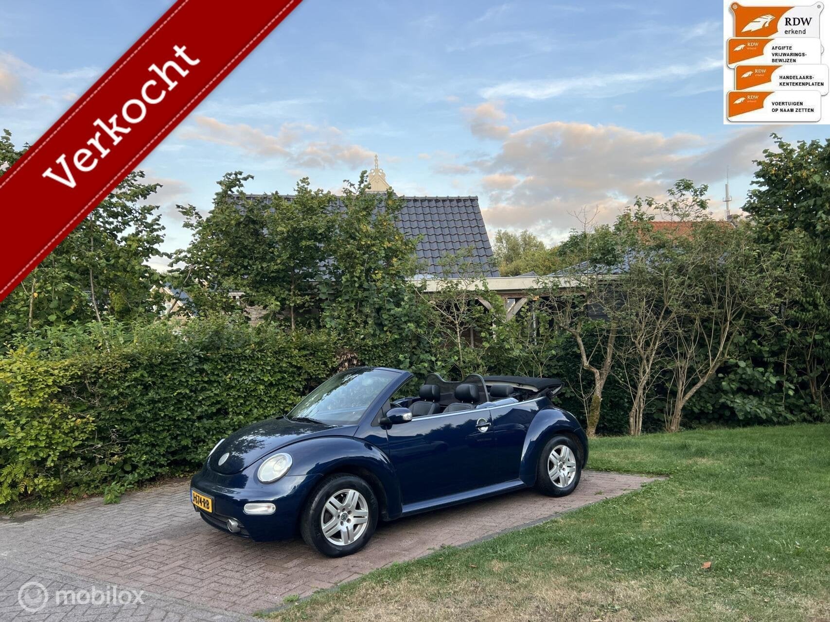 Nette sportieve VW New Beetle Cabriolet 1.6 Highline nwe apk, Auto's, Gebruikt, Beetle (Kever), 4 cilinders, Cabriolet