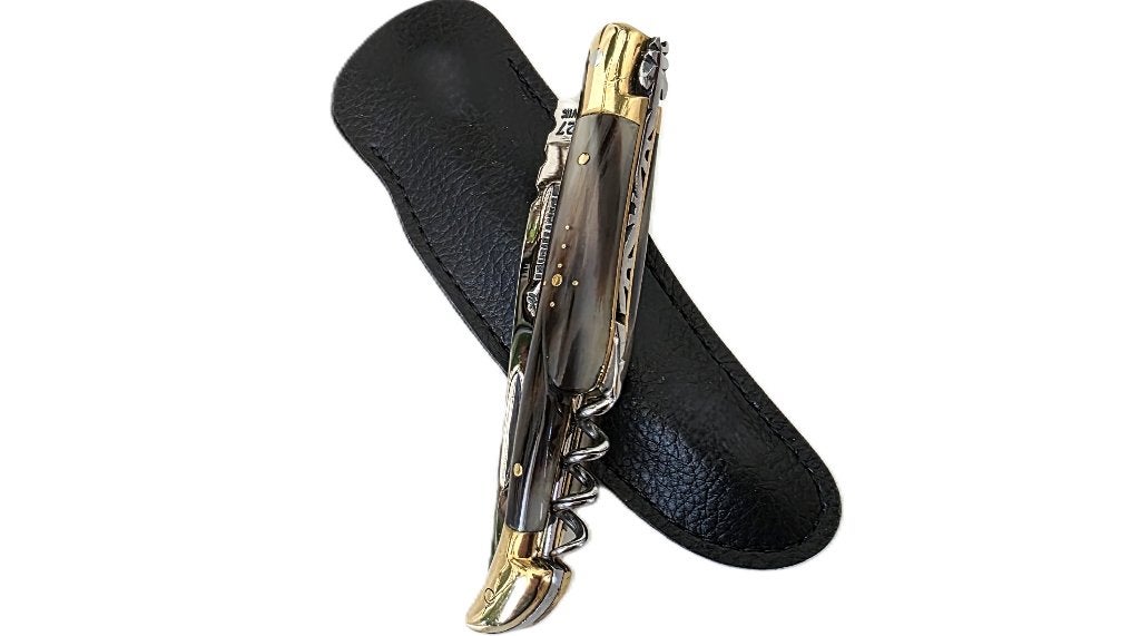 Antiek/klassiek Zakmes Laguiole GUY FAYET Hoorn 22/12cm, Verzenden, Overige soorten, Overige gebieden, Mes of Dolk