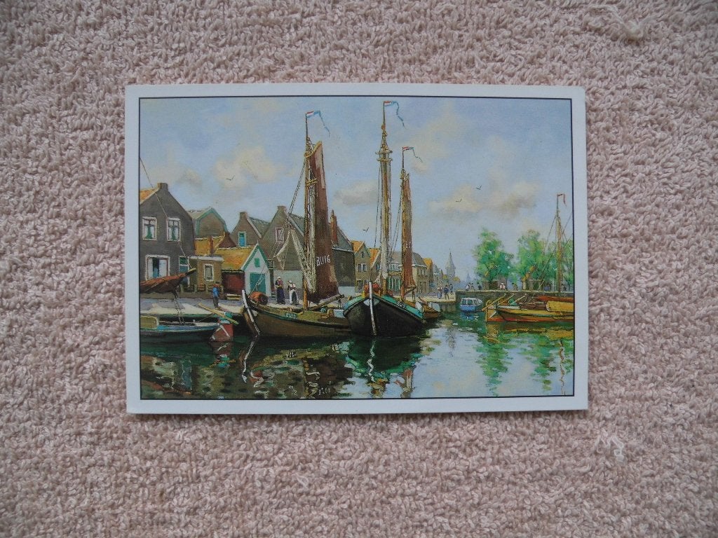 Spakenburg - Kunst - Klaas Zwaan,, Ophalen of Verzenden, 1980 tot heden, Ongelopen, Noord-Holland