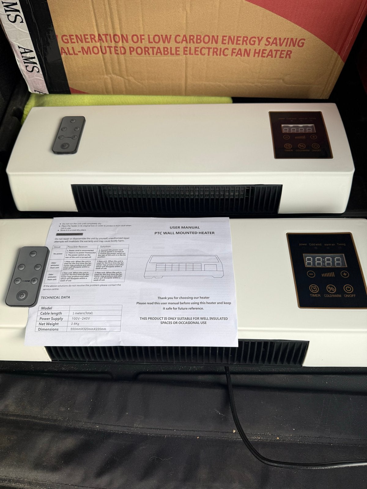 Nieuwe PTC Wandverwarming - Energiezuinig en Compact, Doe-het-zelf en Verbouw, 30 tot 80 cm, Verzenden, Minder dan 60 cm, 800 watt of meer