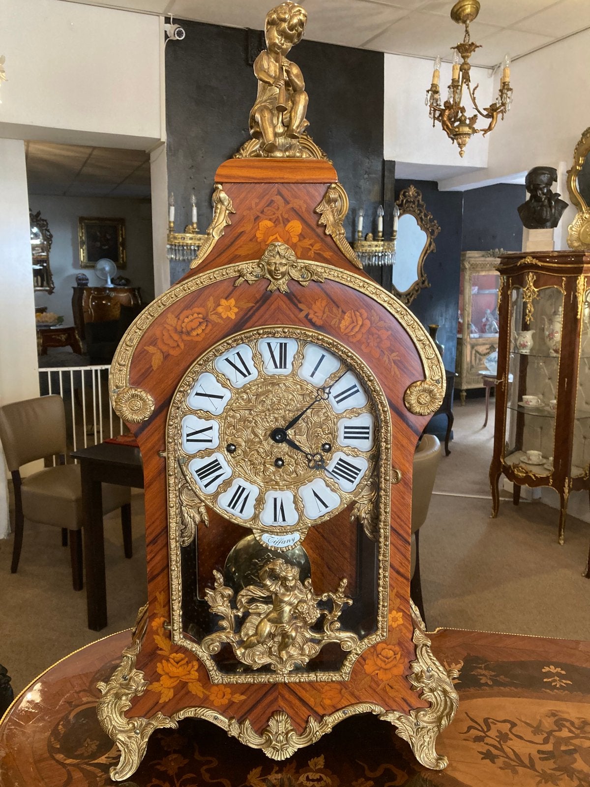 Prachtige marqueterie Boulle klok Westminster 78 cm hoog, Antiek en Kunst, Antiek | Klokken, Ophalen
