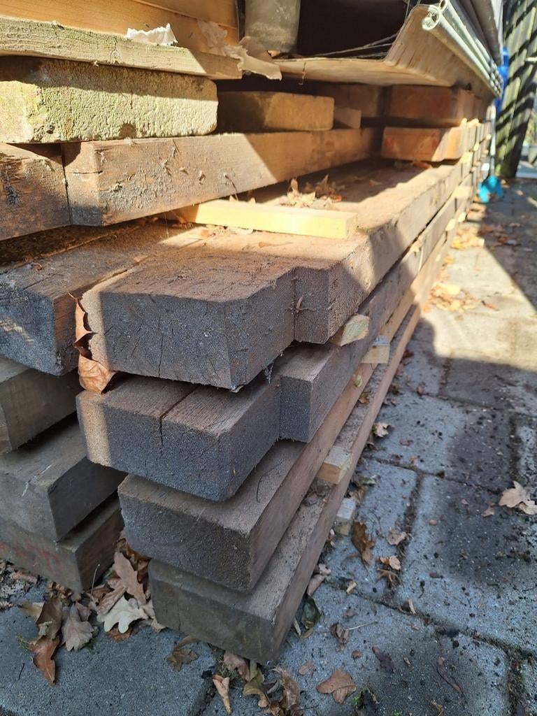 Houten balken (grenen), Doe-het-zelf en Verbouw, Hout en Planken, Ophalen, Gebruikt, Balk, Vuren