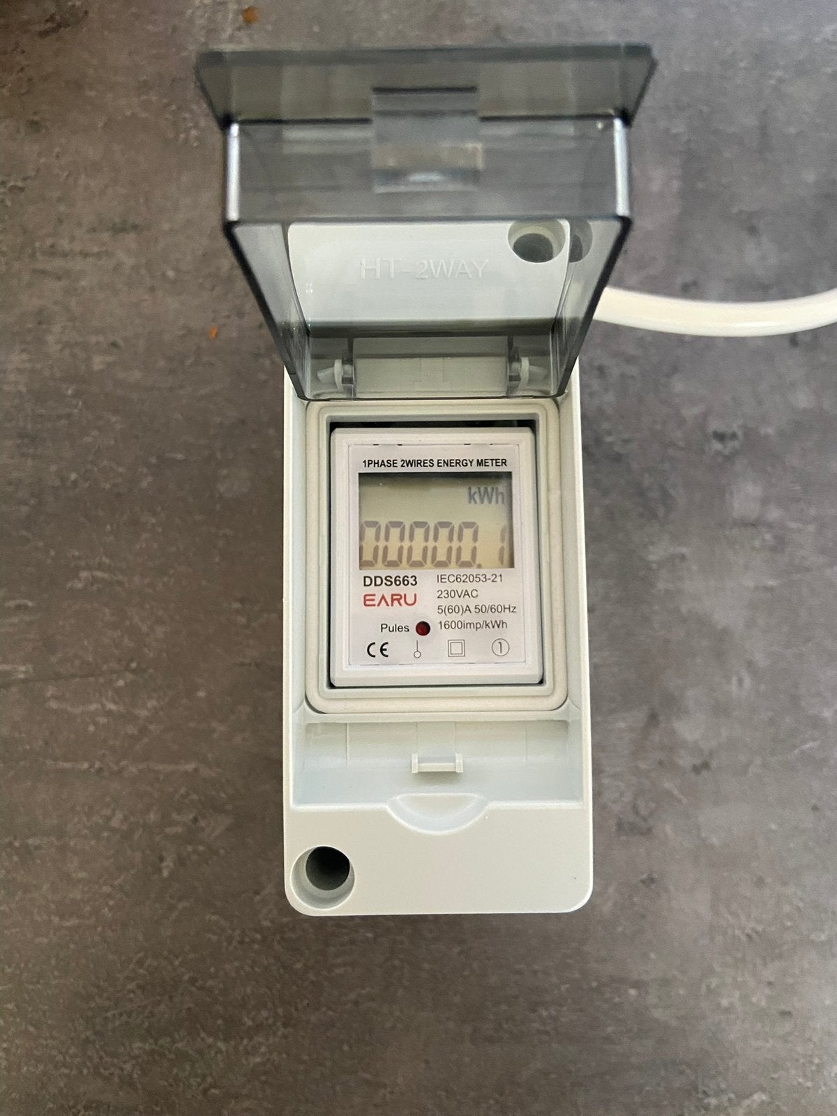 Nieuwe digitale kWh meter - stroommeter - 1 fase compleet, Ophalen of Verzenden, Nieuw