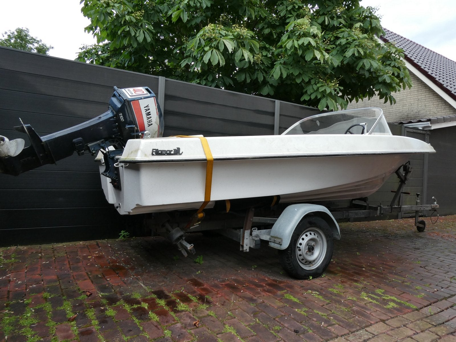 RIAMAR oldtimer motorboot met 40 pk incl. kanteltrailer., Overige merken, Gebruikt, Buitenboordmotor, Polyester