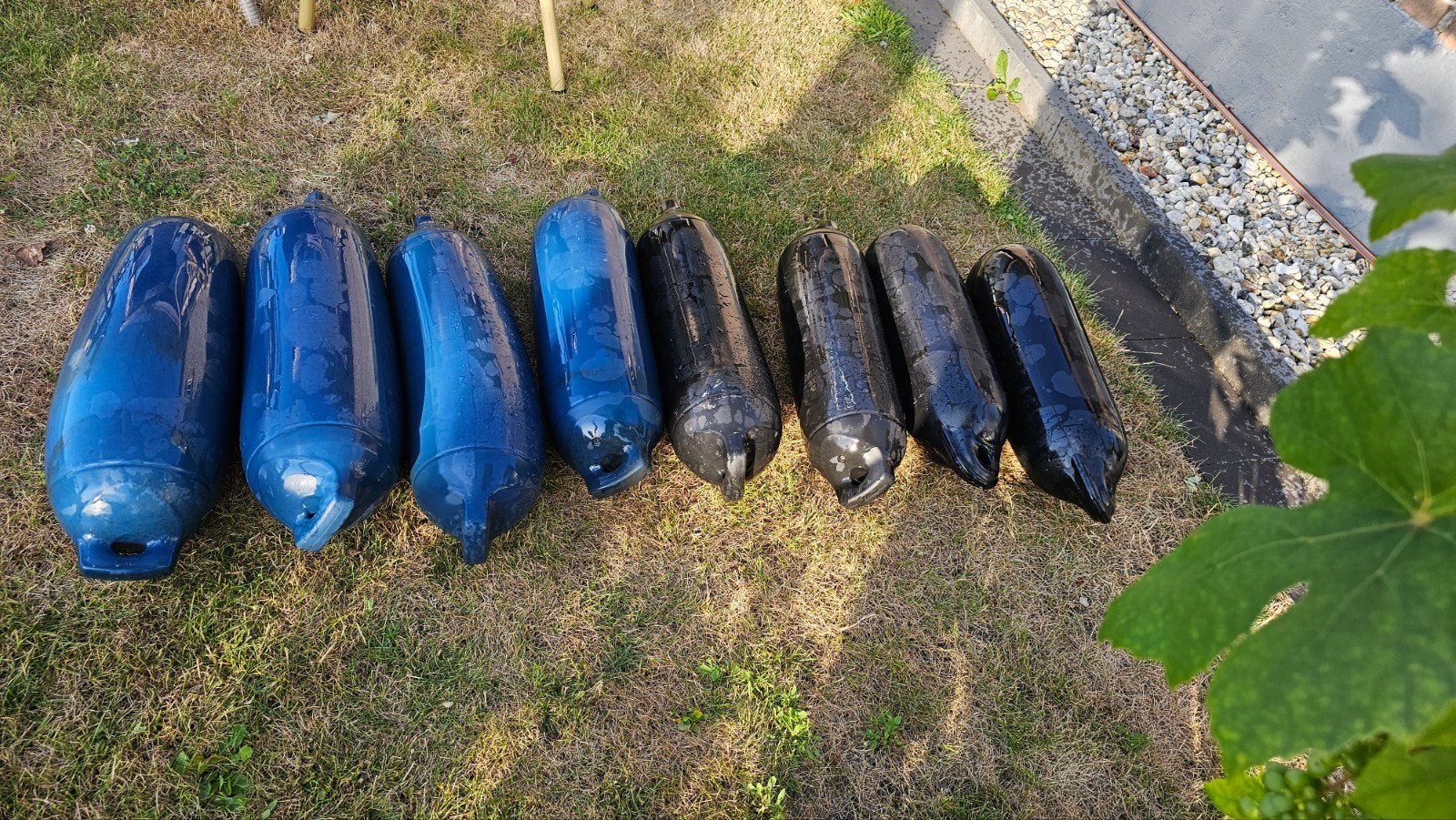Boot fenders 8x 4 blauw en 4 zwart stootwillen, Watersport en Boten, Accessoires en Onderhoud, Ophalen of Verzenden, Zo goed als nieuw