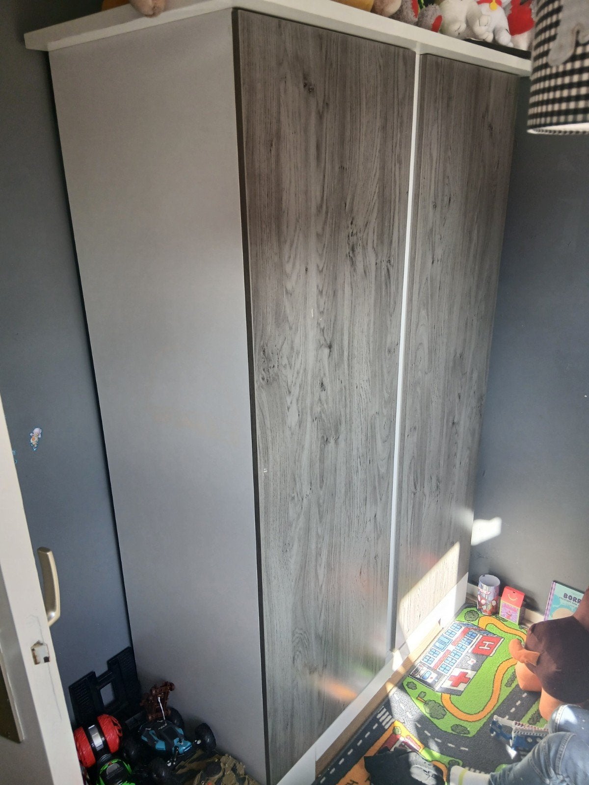 Commode/Kast met lades en deuren - Grijs/Wit, Gebruikt, 50 tot 70 cm, Ophalen of Verzenden, 75 tot 100 cm