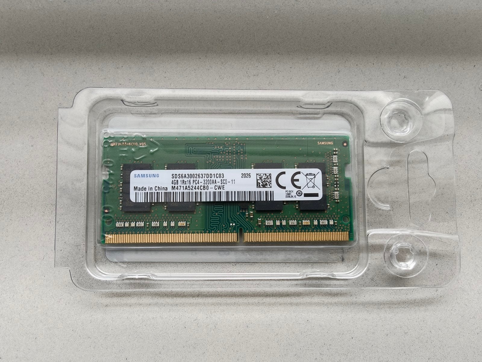 Samsung 4GB DDR4 RAM Geheugenmodule voor Laptop, DDR4, Ophalen of Verzenden, Zo goed als nieuw, Laptop