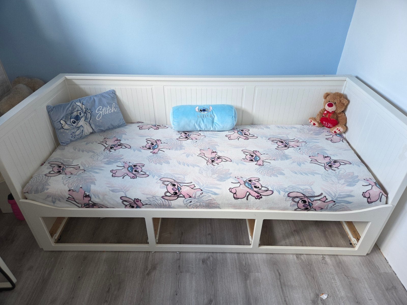 Ikea Hemnes bed met 3 lades per direct beschikbaar m, Ophalen, Wit, Tweepersoons, Overige maten