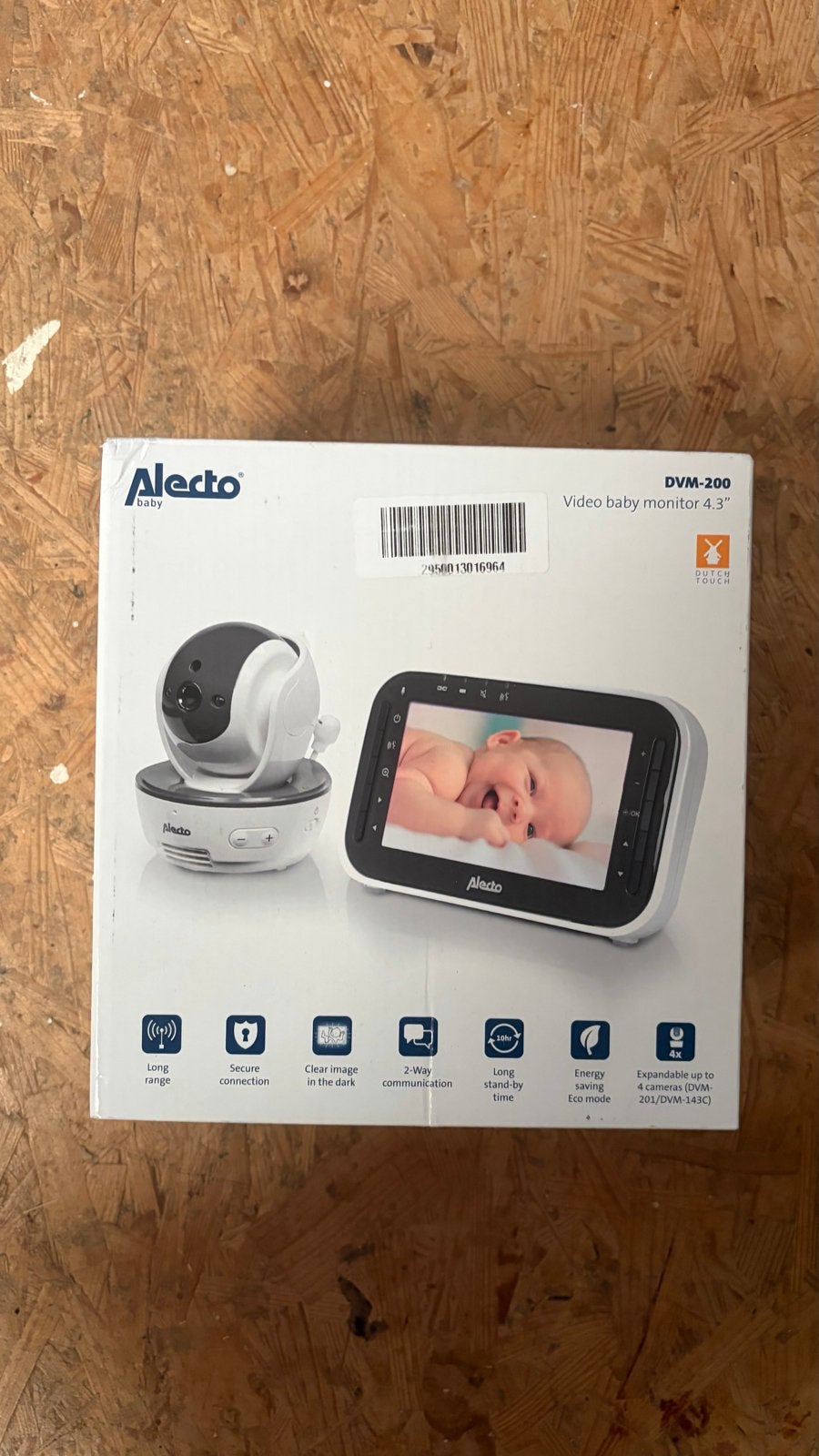 Alecto DVM-200 Babyfoon met camera en terugspreekfunctie, Kinderen en Baby's, Babyfoons, Ophalen of Verzenden, Zo goed als nieuw
