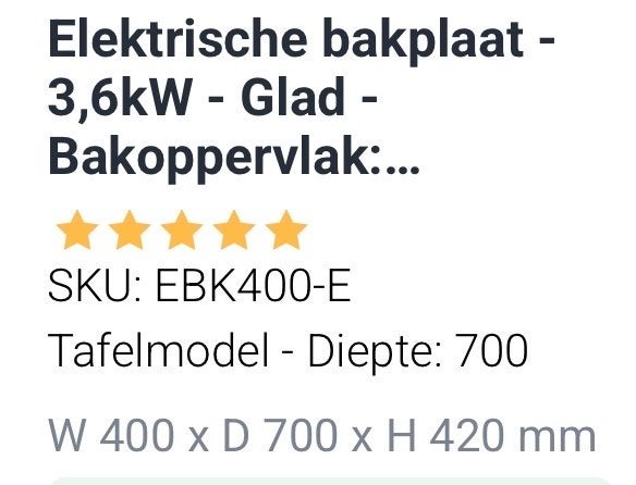 GGMgastro Elektrische Grillplaat - Glad Bakoppervlak, Ophalen of Verzenden, Gebruikt, Tafelgrill