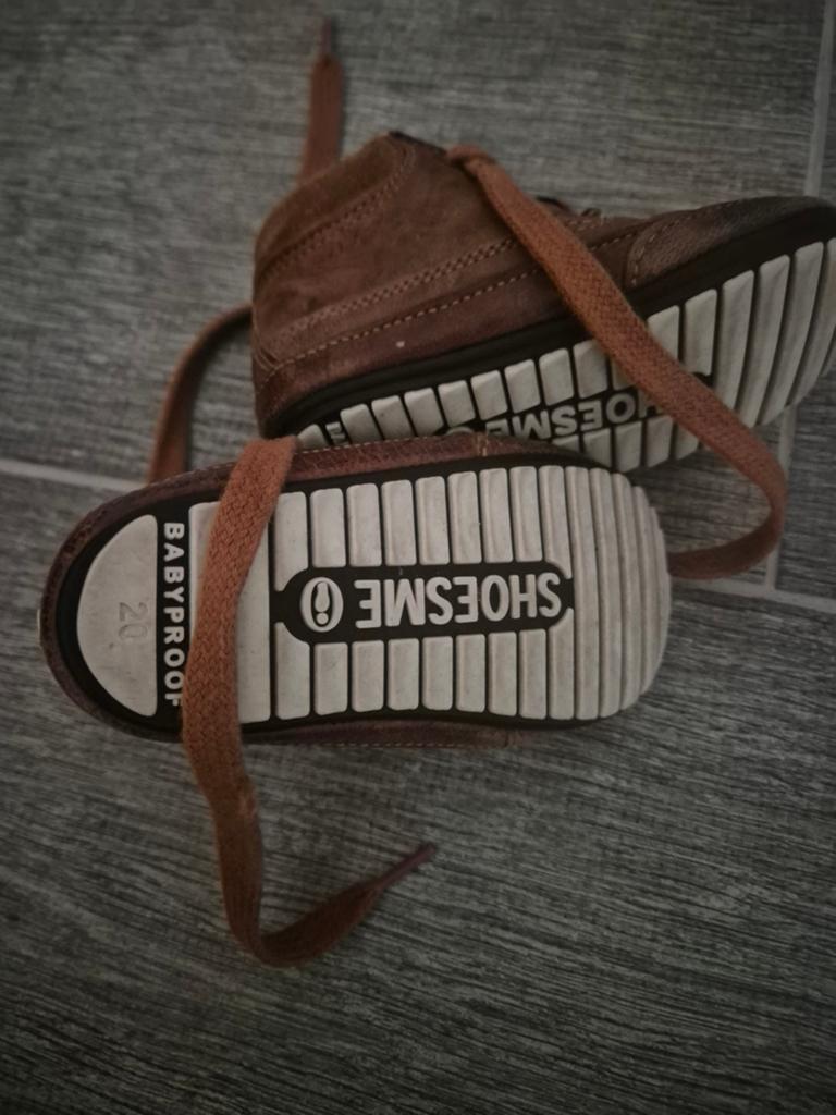 Bruine SHOESME babyschoentjes maat 20, Kinderen en Baby's, Babykleding | Schoentjes en Sokjes, Jongetje of Meisje, Gebruikt, Schoentjes