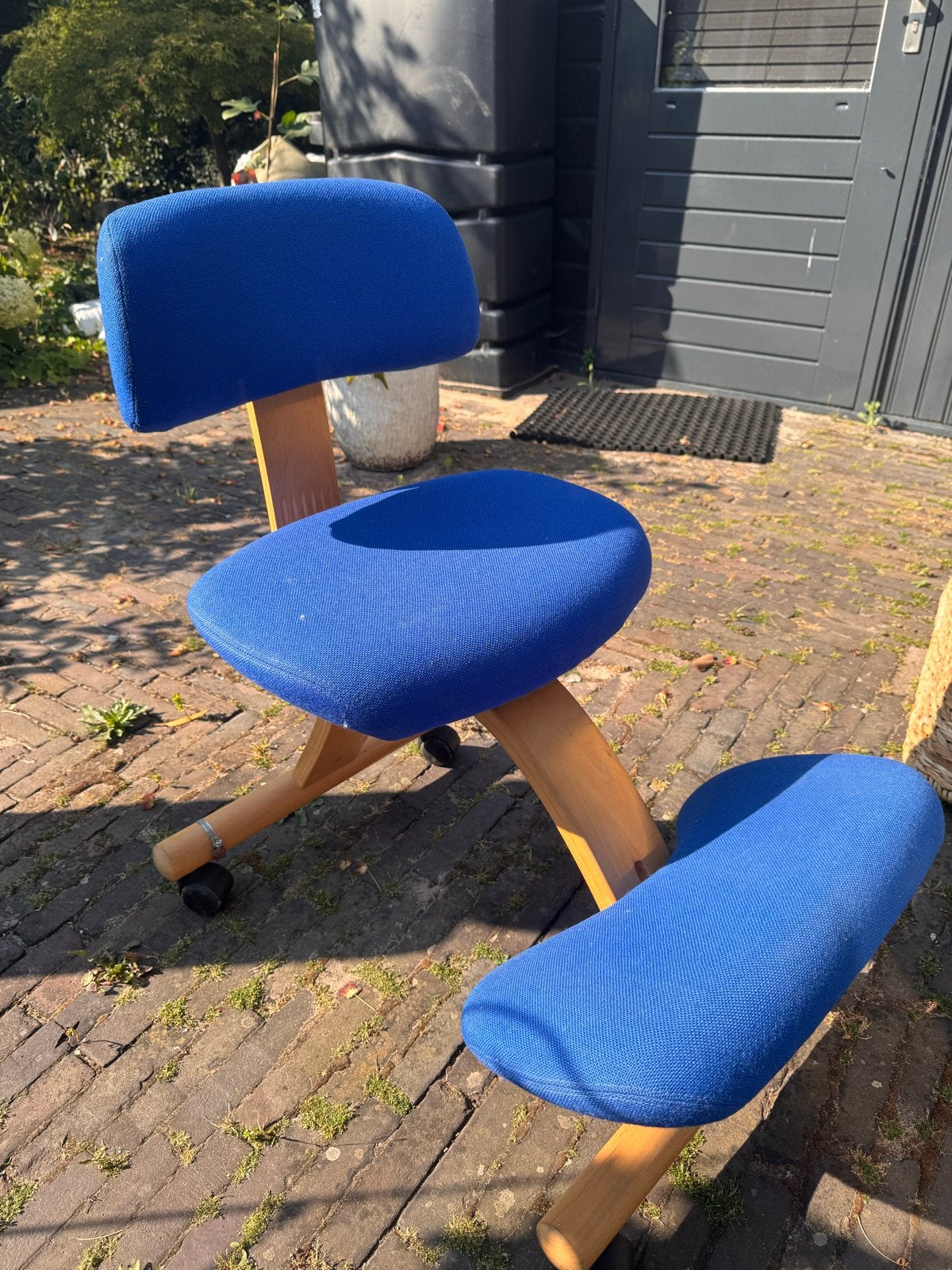 Ergonomische kniestoel - Blauw, Gebruikt, Blauw, Ophalen of Verzenden, Eén