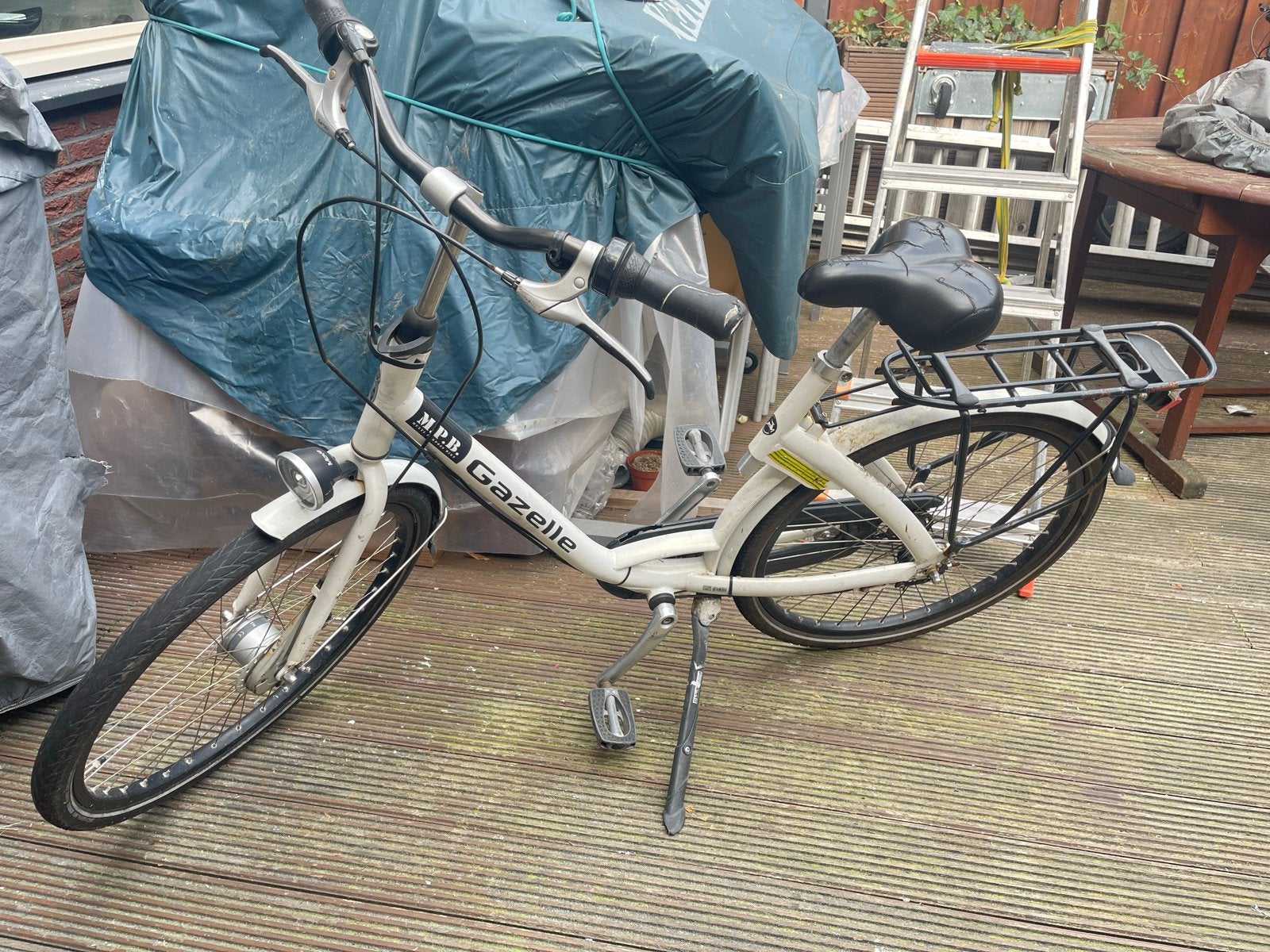 Gazelle damesfiets - Wit,, 53 tot 56 cm, Velgrem, Versnellingen, Ophalen of Verzenden