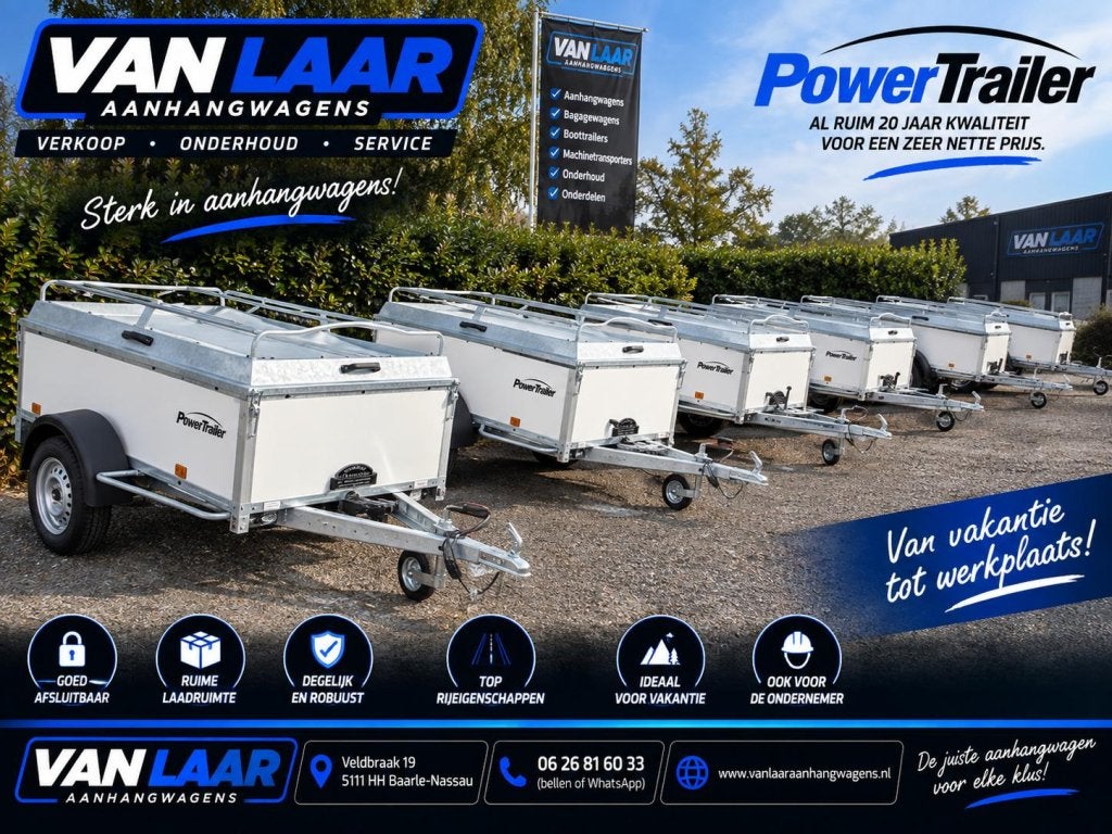 NIEUW PowerTrailer Bagagewagen 750kg Afsluitbaar 150-250cm, Auto diversen, Niet ingevuld, Nieuw, Niet ingevuld, Niet ingevuld