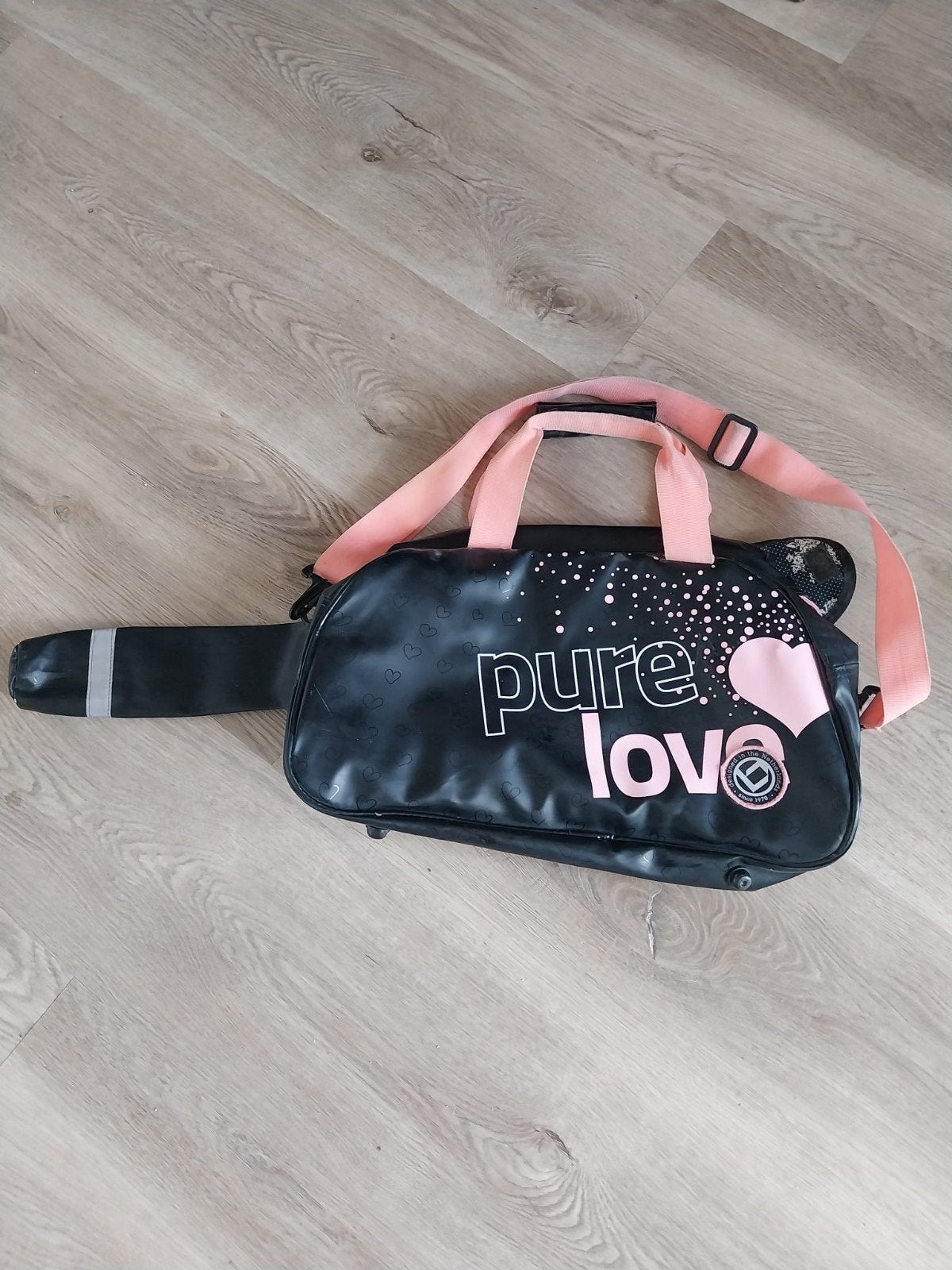 Hockeytas 'Pure Love' - Zwart met roze accenten, Ophalen of Verzenden, Gebruikt, Tas