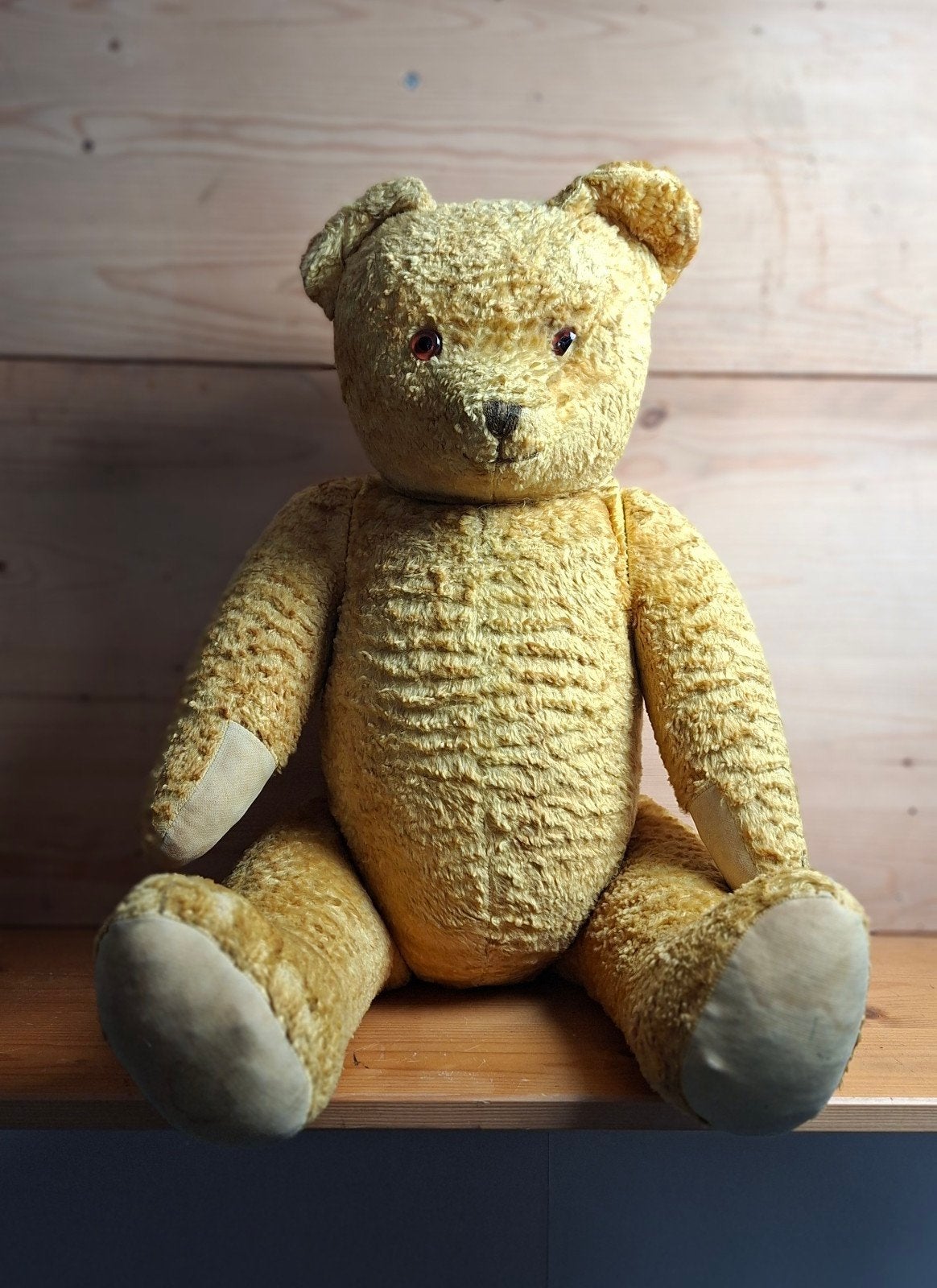 grote oude vintage antieke teddy beer, Ophalen of Verzenden, Stoffen beer, Overige merken