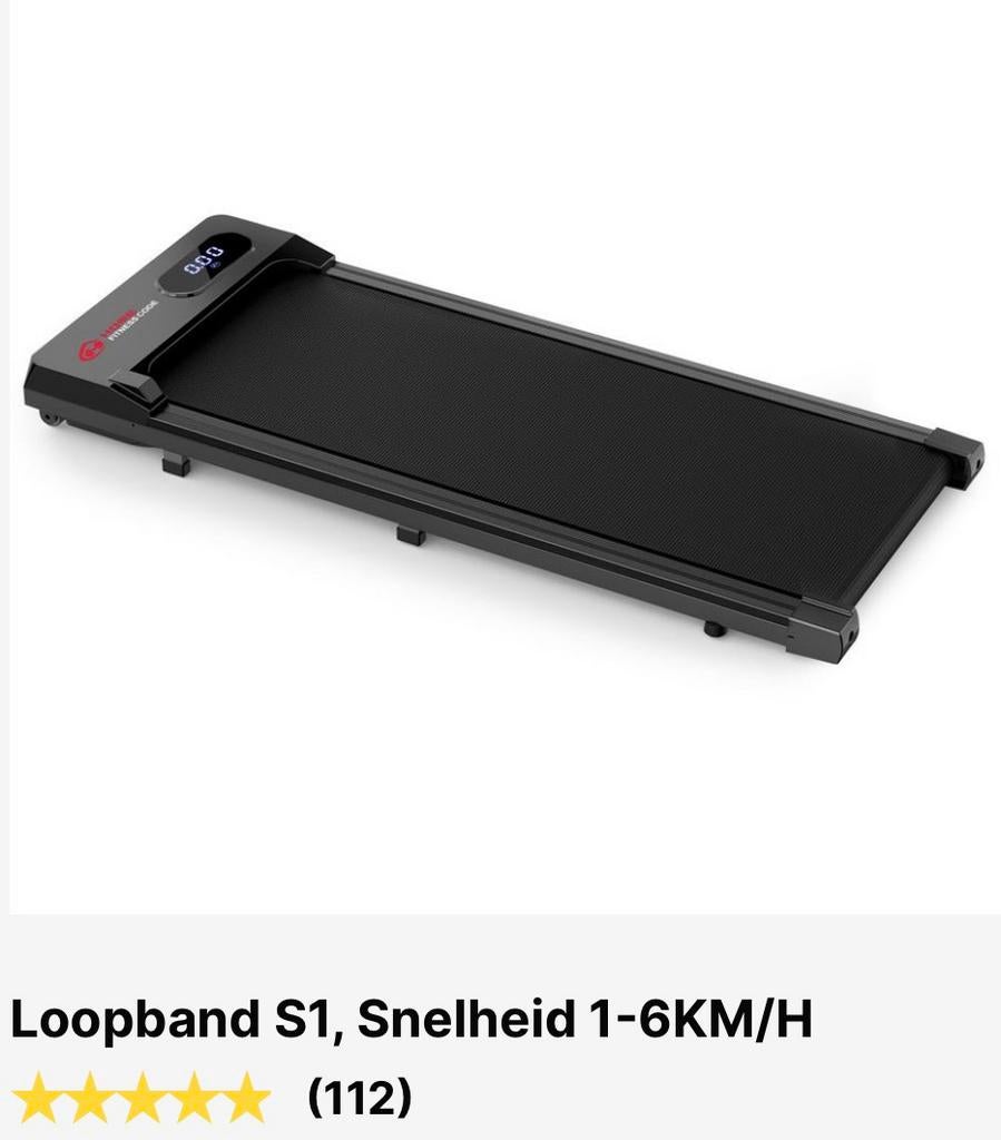Loopband - Nieuw in doos - 1-6 km/u, Ophalen, Nieuw, Benen, Loopband