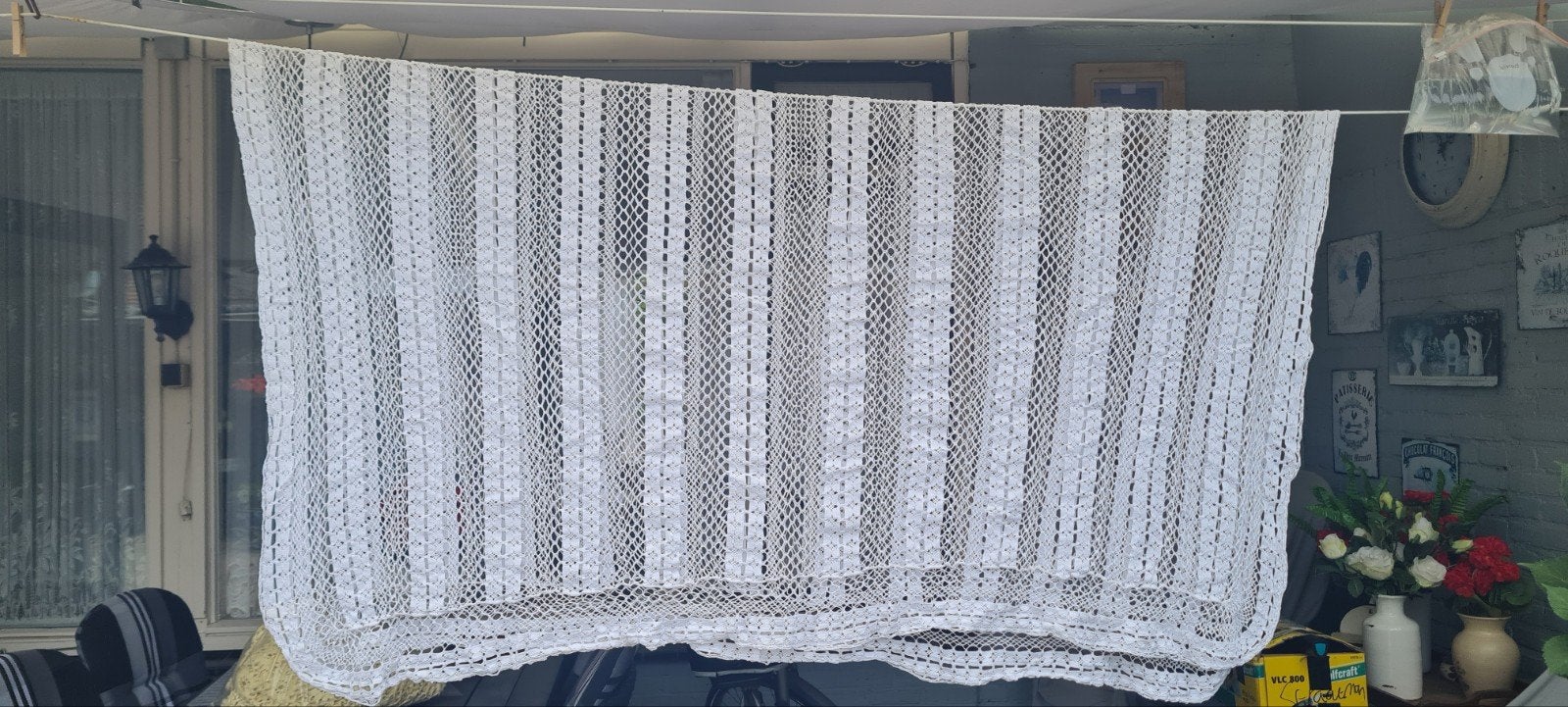 vintage gehaakt wit sprei, Ophalen of Verzenden