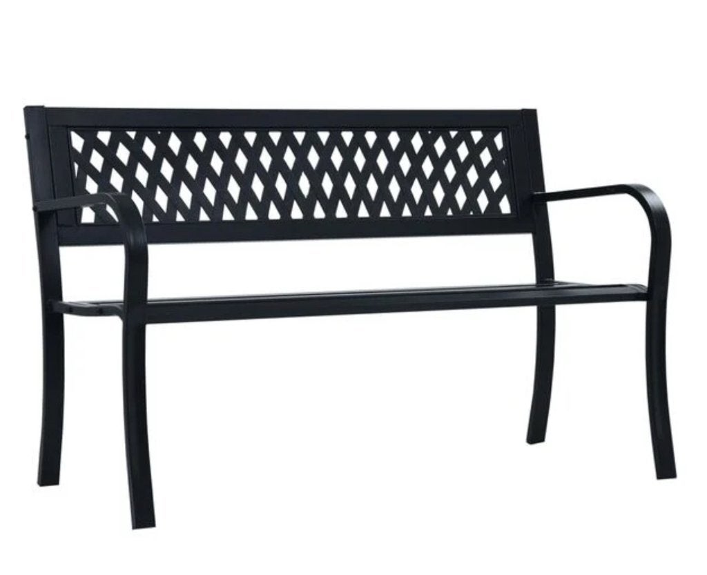 Tuinbank 125 cm staal zwart-nieuw in doos-, ., Nieuw, Ophalen of Verzenden, .