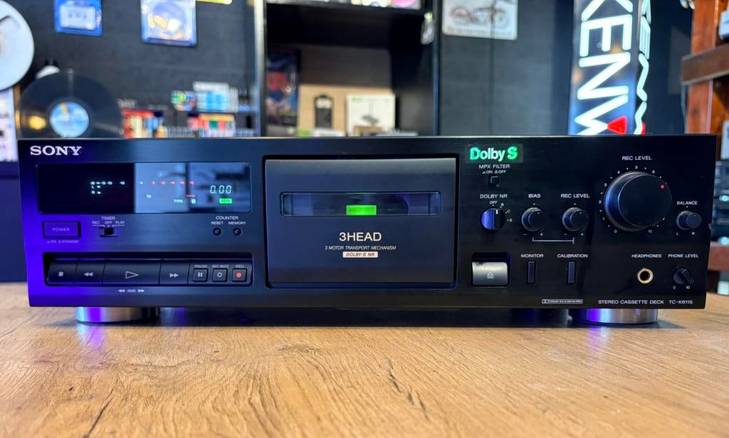 Sony TC-K611S | 3 koppen | dolby stereo | GARANTIE, Tape counter, Ophalen of Verzenden, Sony, De kempen 18