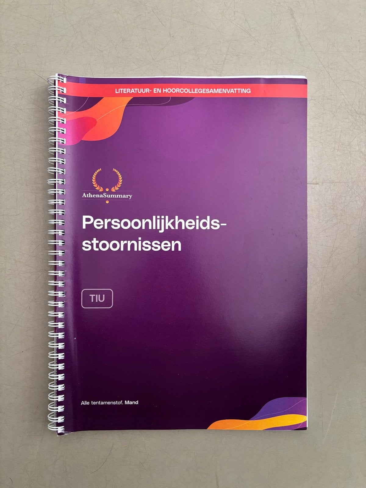 Athena Samenvatting Persoonlijkheidsstoornissen Tilburg, Boeken, Verzenden, Alpha, Gelezen, WO