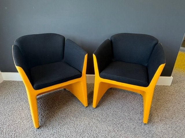 SET Design - Montis Lotus 2x Fauteuil / stoel , 6 sets, Ophalen of Verzenden, Zo goed als nieuw, 75 tot 100 cm, 50 tot 75 cm