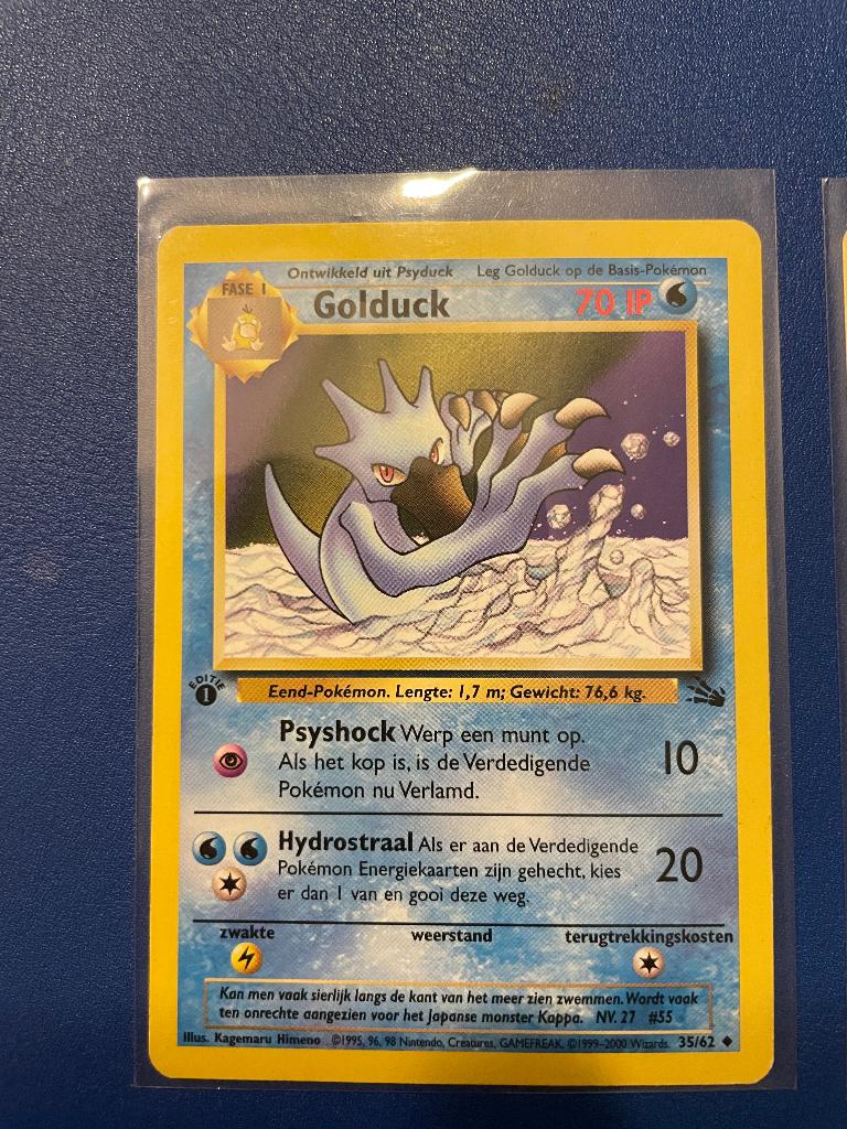Pokemon fossil nederlands 1e editie, Ophalen of Verzenden, Zo goed als nieuw, Meerdere kaarten