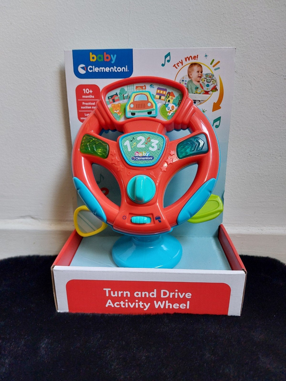 Clementoni Baby Turn and Drive Activity Wheel, Ophalen of Verzenden, Nieuw, Auto, Met licht