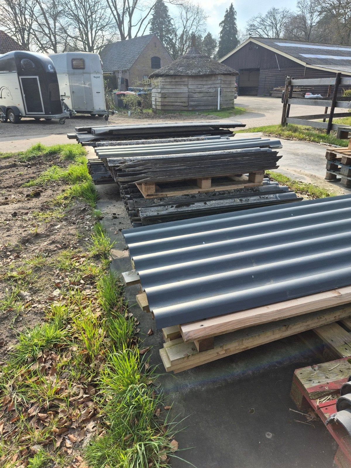 gratis cementgebonden dakplaten, Ophalen