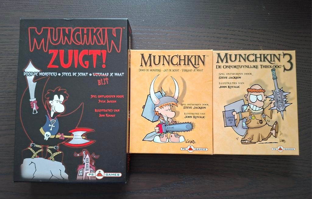 Munchkin, Munchkin 3, Munchkin Zuigt met extra's, Vijf spelers of meer, Ophalen of Verzenden, Zo goed als nieuw, PS Games