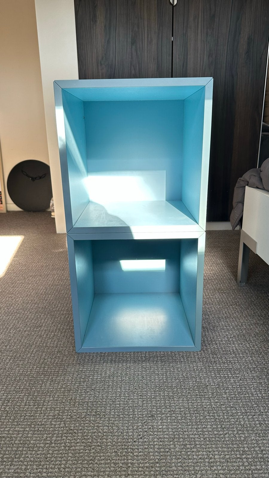 2 Grijsblauwe IKEA EKET kastjes, Ophalen, Gebruikt
