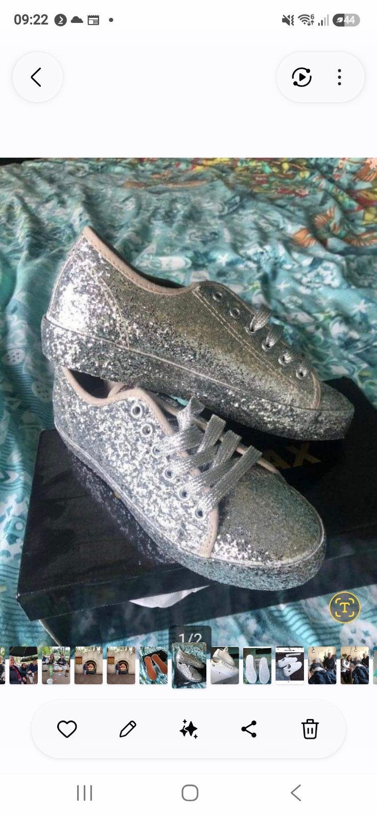 Leuke zilveren glitter  gympen maat 36, Kleding | Dames, Ophalen of Verzenden, Nieuw, Overige kleuren, Sneakers of Gympen
