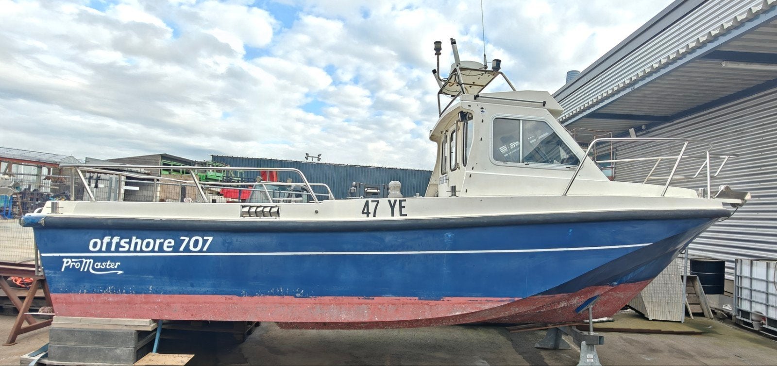 Visboot Offshore 707 Promaster Volvo Penta AD41D 200 PK, Ophalen, Polyester, Diesel