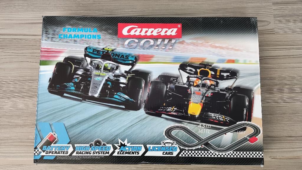 Carrera GO racebaan - Formula Champions (Max Verstappen), Racebaan, Carrera, Ophalen of Verzenden, Zo goed als nieuw