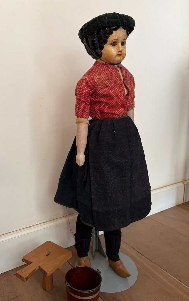 Antieke pop Sonneberg Melkmeisje, Ophalen of Verzenden