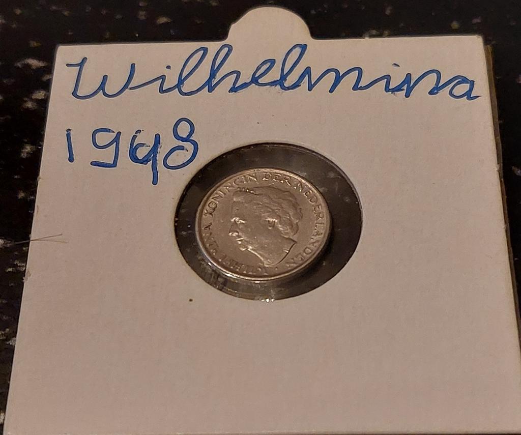 Wilhelmina 10 cent munt 1948, Postzegels en Munten, Ophalen of Verzenden, Koningin Wilhelmina, 10 cent, Losse munt