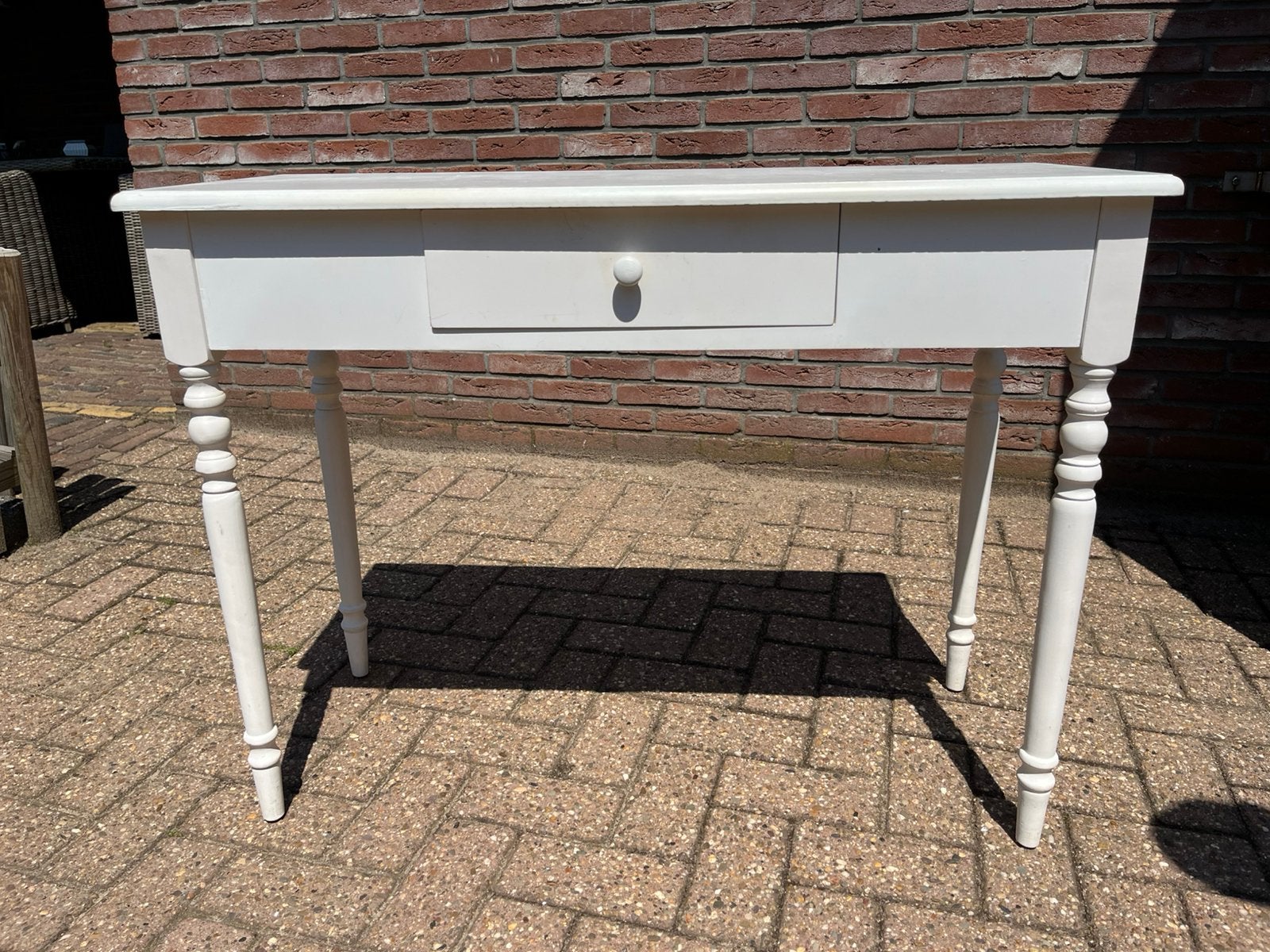 Leuke sitetable met krukje, Ophalen, Gebruikt, 50 tot 100 cm, Overige houtsoorten