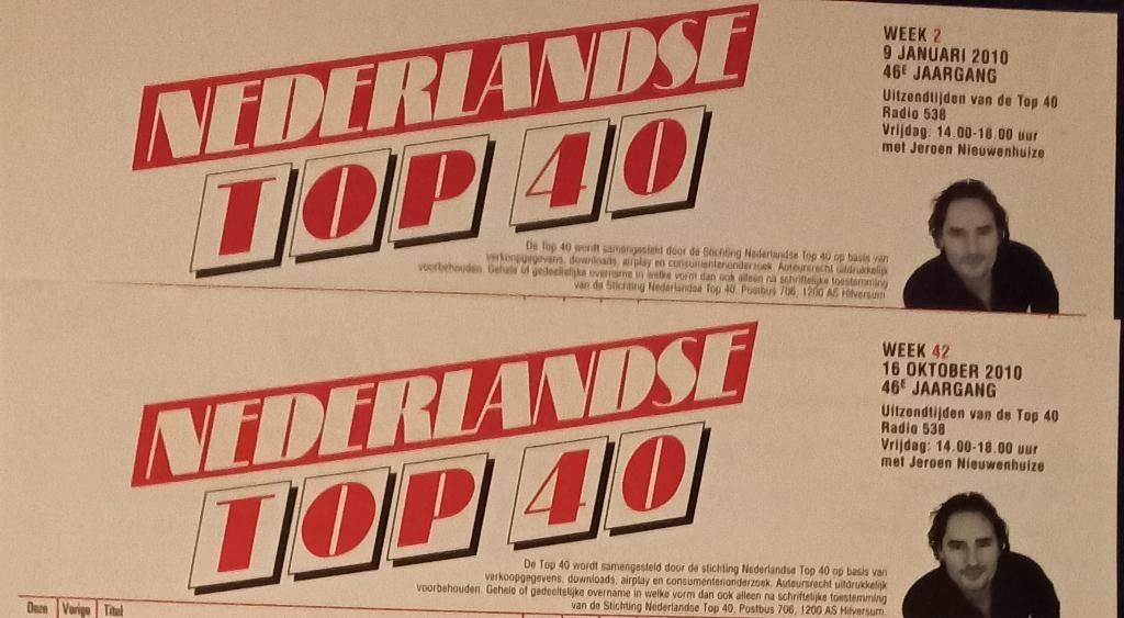 Gedrukte exemplaren Top 40 uit 2010, Verzamelen, Verzenden, 1980 tot heden, Nederland, Tijdschrift