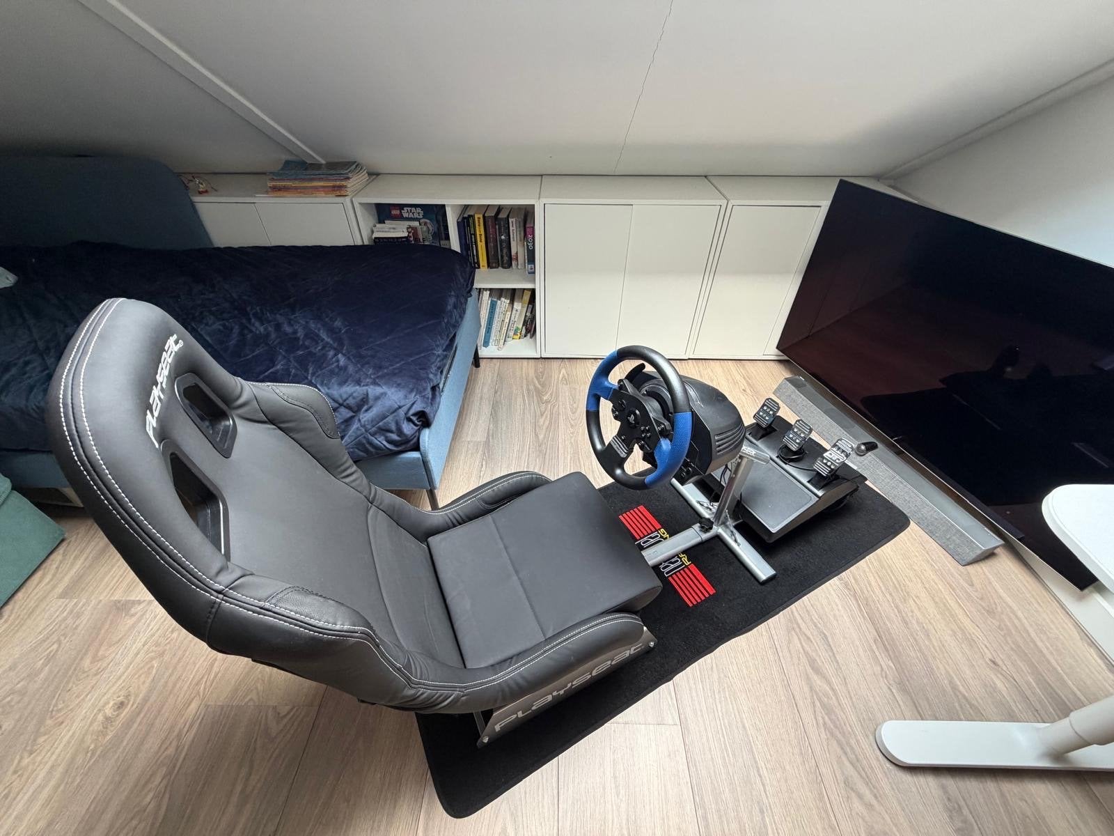 Playseat Evolution met Thrustmaster T150 racestuur en pedale, Ophalen, Racestoel, Gebruikt, Force feedback
